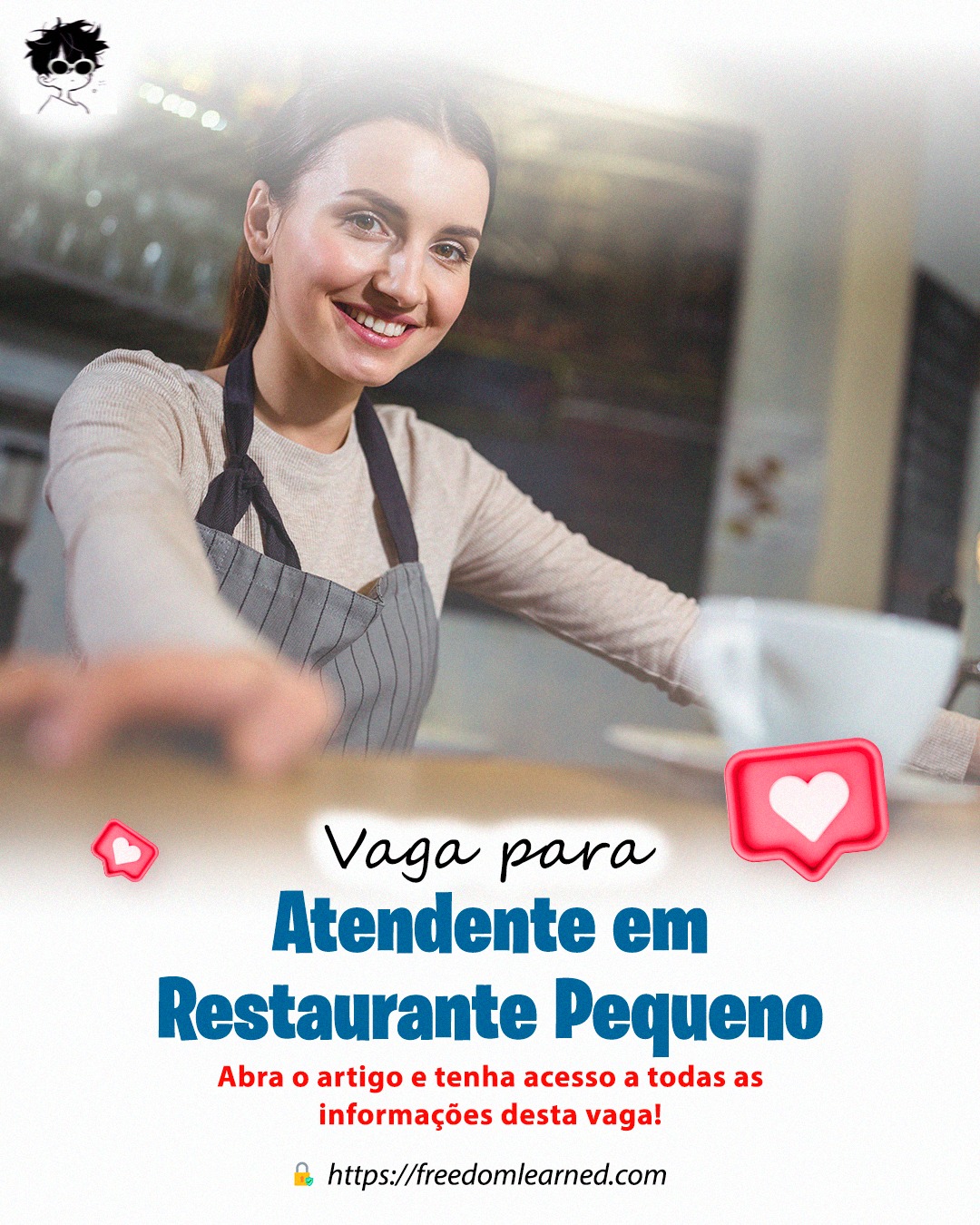 Vaga para Atendente em Restaurante Pequeno