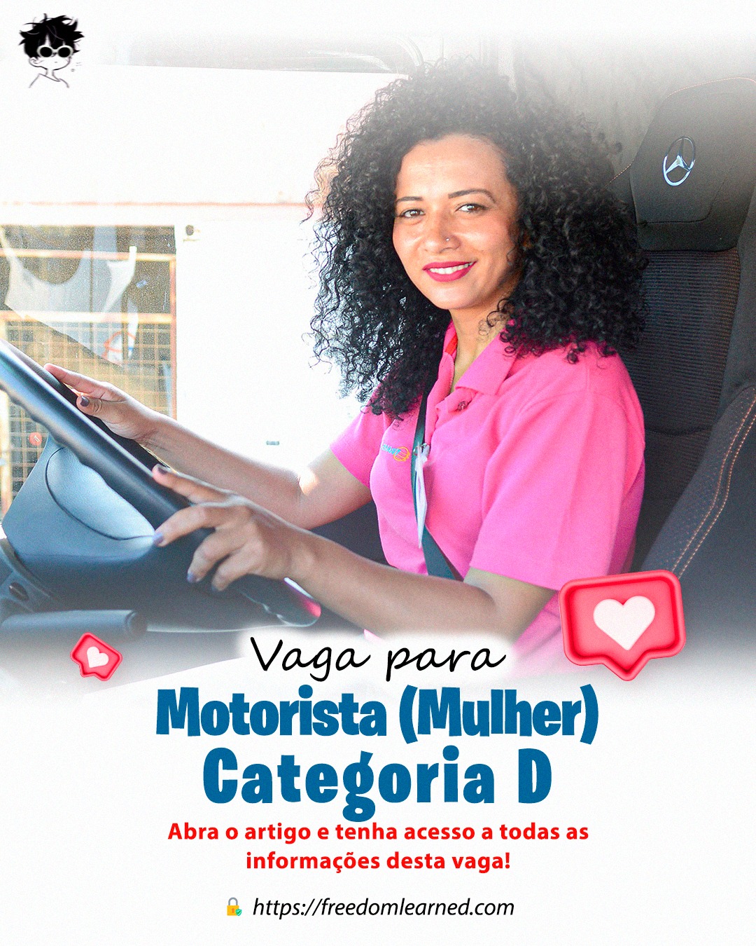 Vaga para Motorista (Mulher) Cat D