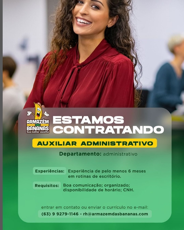 Vaga para Auxiliar Administrativo, Parauapebas