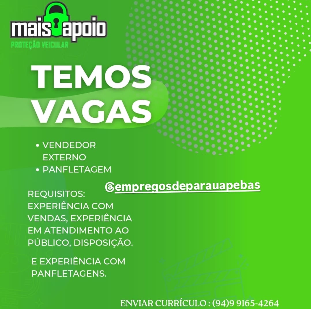 Vaga para Vendedor  Externo