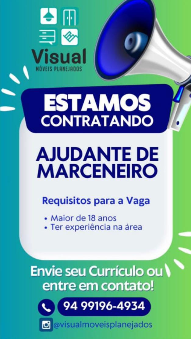 Vaga para Ajudante de Marceneiro