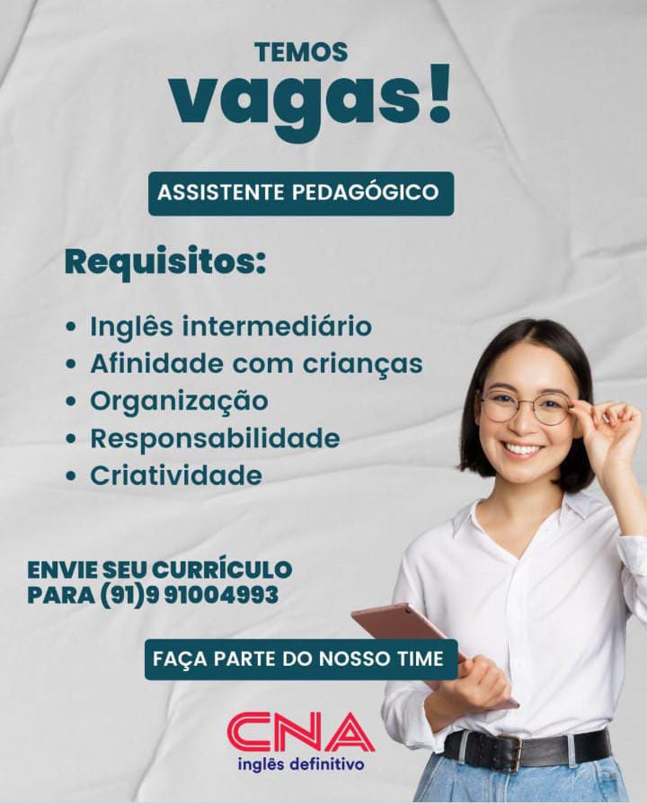 Vaga para Assistente Pedagógico