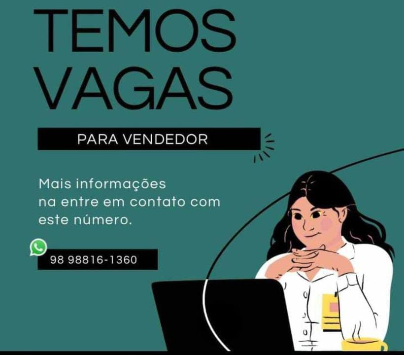 Vaga para Vendedor na cidade de Vendedor na cidade de Parauapebas, Pará.